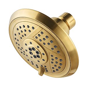 Kingston Brass Vilbosch KX1557 5-Inch 5-Function Shower Head - Brushed Brass