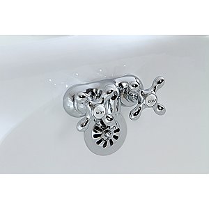 Kingston Brass CC48T1 Vintage 3-3/8-Inch Wall Mount Tub Faucet, Polished Chrome