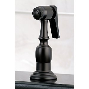 Kingston Brass KB1795BPLBS Bel-Air Widespread Kitchen Faucet with Brass Sprayer - Oil Rubbed Bronze