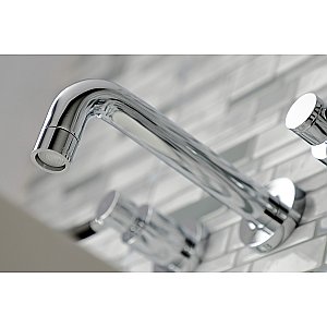 Kingston Brass KS8121DKL Kaiser 2-Handle Wall Mount Bathroom Faucet, Polished Chrome