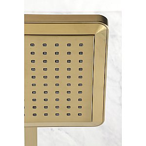Kingston Brass K250A7CK Shower Scape 9-5/8" Square Shower Head with Shower Arm - Brushed Brass