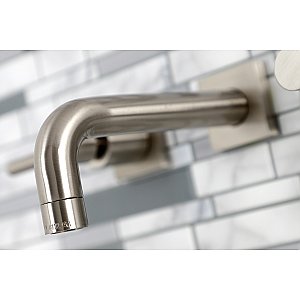 Kingston Brass KS6128DL Concord Two-Handle Wall Mount Bathroom Faucet, Brushed Nickel
