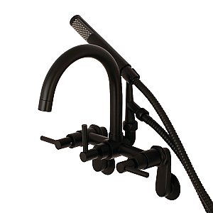 Aqua Vintage AE8150DL Concord 7-Inch Adjustable Wall Mount Tub Faucet, Matte Black