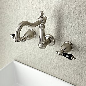 Kingston Brass KS1258PKL Duchess Two-Handle Wall Mount Bathroom Faucet, Brushed Nickel