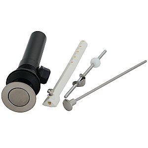 Kingston Brass KP1008 Plastic Pop-Up Bathroom Sink Drain with Overflow, Brushed Nickel