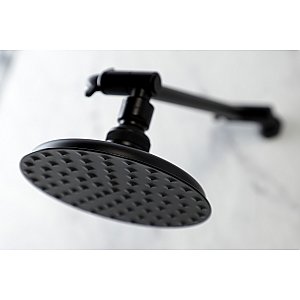 Kingston Brass K135K0MB Victorian 5-1/4 in. Showerhead with 10 in. Shower Arm - Matte Black