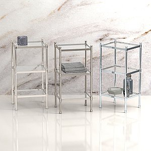 3 Tier Taboret Shelf - Polished Nickel