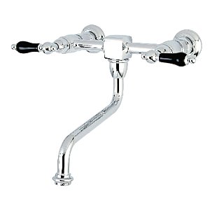 Kingston Brass KS1211PKL Duchess Wall Mount Bathroom Faucet, Polished Chrome