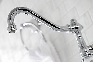 Kingston Brass KS3241PL Vintage Wall Mount Bathroom Faucet, Polished Chrome