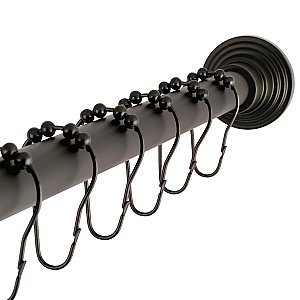 Kingston Brass SCC2715 Edenscape 60"-72" Stainless Steel Adjustable Tension Shower Curtain Rod with Rings - Oil Rubbed Bronze