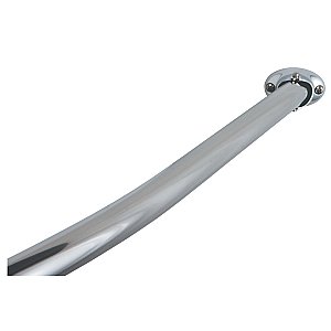 Kingston Brass CC3171 Edenscape 47"-60" Stainless Steel Adjustable Curved Shower Curtain Rod - Polished Chrome