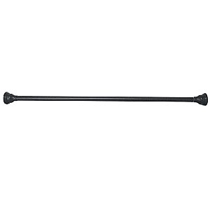 Kingston Brass SR110 Edenscape 60"-72" Stainless Steel Adjustable Tension Shower Curtain Rod with Decorative Flange - Matte Black