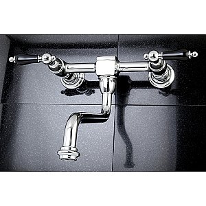 Kingston Brass KS1211PKL Duchess Wall Mount Bathroom Faucet, Polished Chrome