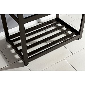 Kingston Brass KVSP3722A5 Fauceture 37" Stainless Steel Sink with Steel Console Sink Base, Brushed/Oil Rubbed Bronze