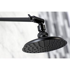 Kingston Brass K135K0MB Victorian 5-1/4 in. Showerhead with 10 in. Shower Arm - Matte Black