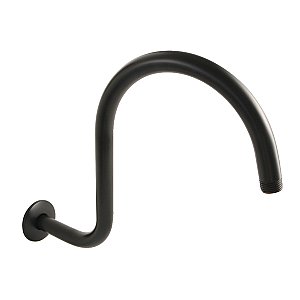 Kingston Brass K114C0 Restoration 14" Shower Arm with Flange - Matte Black