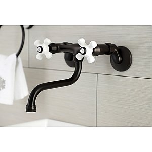 Kingston Brass KS616ORB Wall Mount Bathroom Faucet, Oil Rubbed Bronze