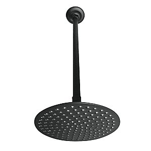 Kingston Brass K236K20 Shower Scape 7-3/4 Inch Showerhead with 17 in. Ceiling Mount Shower Arm - Matte Black