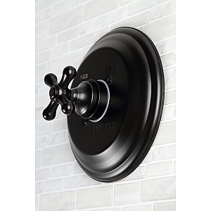Kingston Brass KB3630AXSO Restoration Pressure Balanced Shower Faucet - Matte Black
