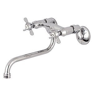 Kingston Brass KS115C Essex Two Handle Wall Mount Bathroom Faucet, Polished Chrome