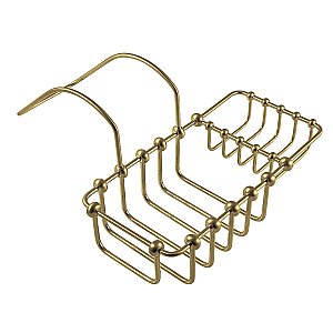 Kingston Brass CC2167 Clawfoot Tub Rim Soap and Sponge Holder, Brushed Brass