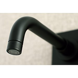 Kingston Brass KS8110DKL Kaiser Single-Handle Wall Mount Bathroom Faucet, Matte Black