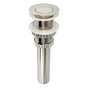 Kingston Brass EV8416 Coronet Push Pop-Up Bathroom Sink Drain without Overflow, Polished Nickel