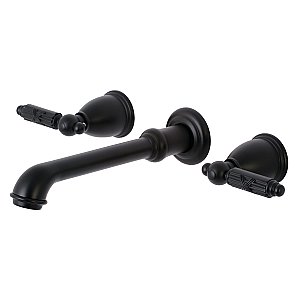 Kingston Brass KS7120GL 8" Center Wall Mount Bathroom Faucet, Matte Black