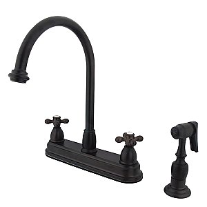 Kingston Brass KB3755AXBS Restoration Centerset Kitchen Faucet, Oil Rubbed Bronze