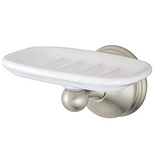 Kingston Brass BA1165SN Vintage Wall-Mount Soap Dish, Brushed Nickel