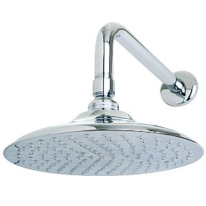 Kingston Brass K136A1CK Shower Scape 7-3/4" Brass Shower Head with 12" Shower Arm - Polished Chrome