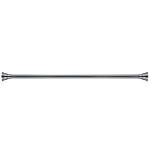 Kingston Brass SR111 Edenscape 60"-72" Stainless Steel Adjustable Tension Shower Curtain Rod with Decorative Flange - Polished Chrome