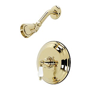 Kingston Brass KB3632PLSO Restoration Pressure Balanced Shower Faucet - Polished Brass