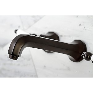 Kingston Brass KS4125PL Metropolitan 2-Handle Wall Mount Bathroom Faucet, Oil Rubbed Bronze