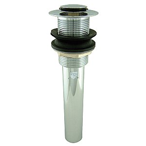 Kingston Brass EV8001 Push Pop-Up Bathroom Sink Drain without Overflow, 22 Gauge, Polished Chrome