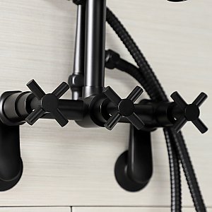 Aqua Vintage AE8450DX Concord Wall Mount Clawfoot Tub Faucet, Matte Black