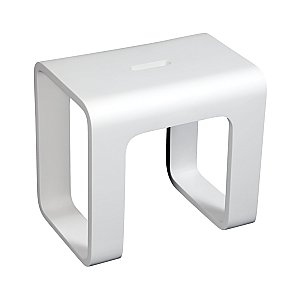 Kingston Brass KBSSA171416 Descanso Solid Surface Bathroom Stool - Matte White