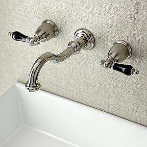 Kingston Brass KS3126PKL Duchess Two-Handle Wall Mount Bathroom Faucet, Polished Nickel