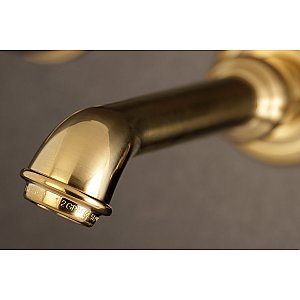 Kingston Brass KS7127NL 8-Inch Center Wall Mount Bathroom Faucet, Brushed Brass