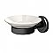 Latitude 2 Porcelain Soap Dish Holder - Matte Black