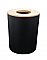 Eco Waste Can w/ Paulownia Wood Lid  - Matte Black