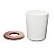 Eco Waste Can w/ Paulownia Wood Lid  - Coconut White