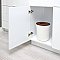 Eco Waste Can w/ Paulownia Wood Lid  - Coconut White