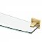 Elevate Glass Shelf - Brushed Brass