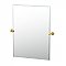Latitude 2 Rectangle Mirror - Brushed Brass