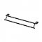 Bleu Solid Brass 24" Double Towel Bar - Matte Black
