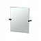 Bleu Solid Brass 24" Frameless Rectangle Mirror - Matte Black
