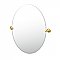 Designer II Large Oval Mirror - Brushed Brass