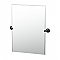 Designer II Frameless Large Rectangle Mirror - Matte Black