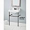 Essex 24" Vitreous China Lavatory / Sink with Metal Console Legs
